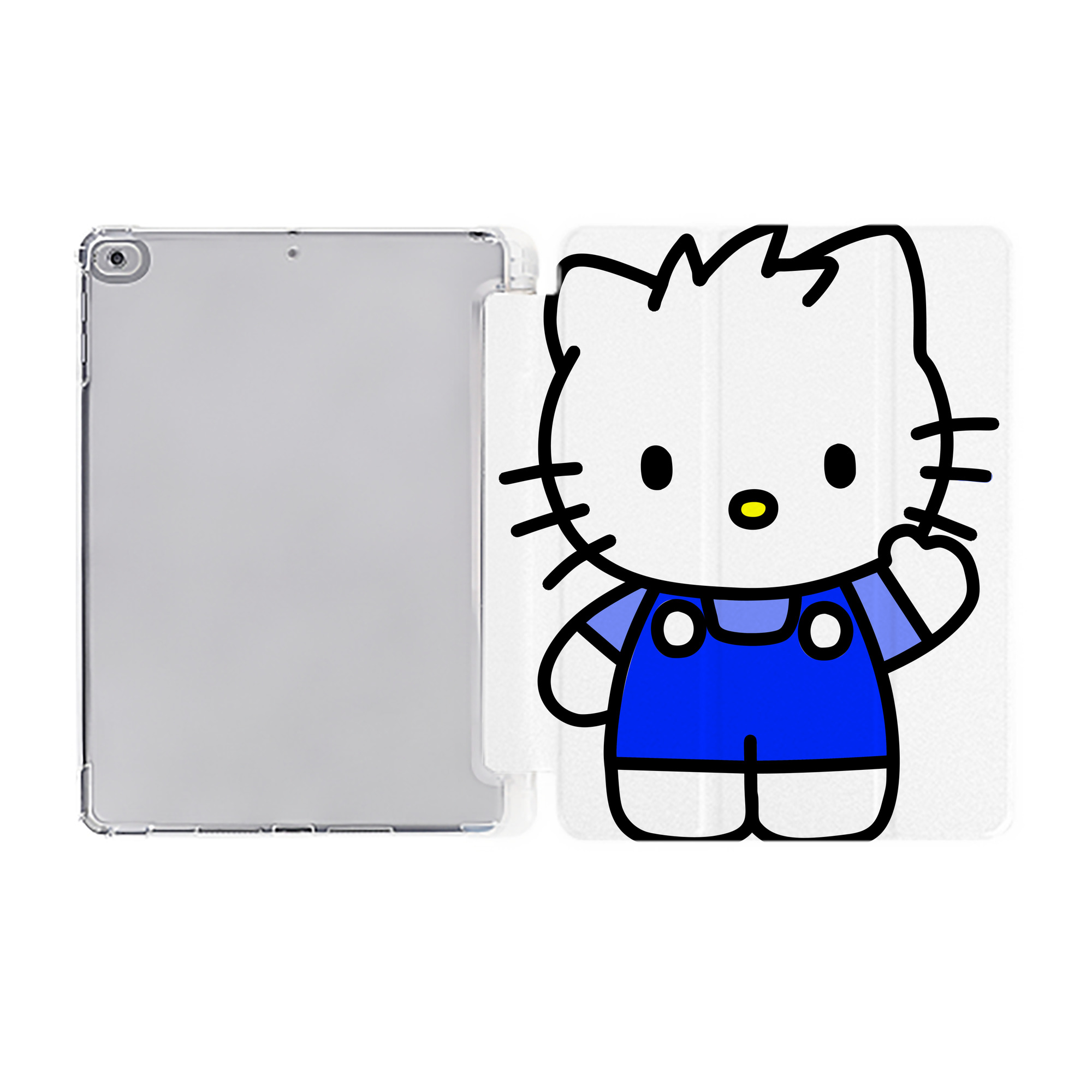 （画像用） Hello Kitty ハローキティ IPad ケース ペン収納付き 三つ折りスタンド PUレザー×シリコン 対応機種9.5/10.5/10.9インチ